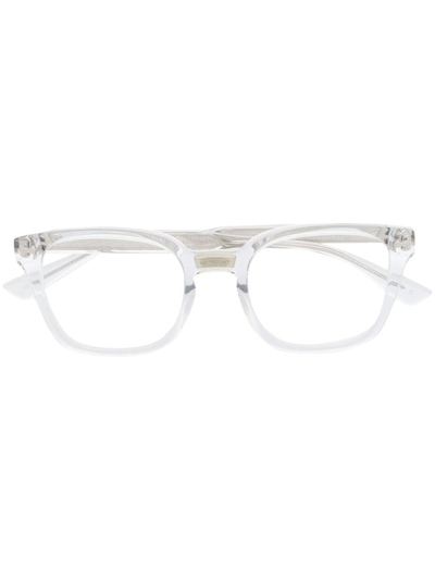 Shop Gucci Rectangle-frame Optical Glasses In Weiss