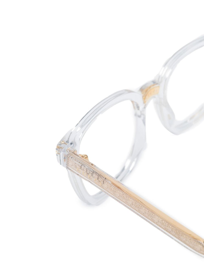 Shop Gucci Rectangle-frame Optical Glasses In Gold