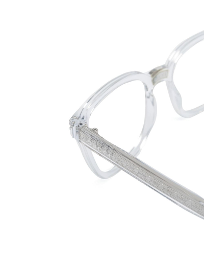 Shop Gucci Rectangle-frame Optical Glasses In Weiss