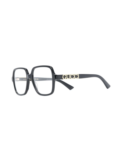 Gucci Square Frame Glasses In Black