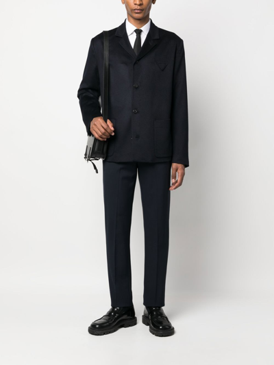 Prada Single-breasted Blazer In Blau