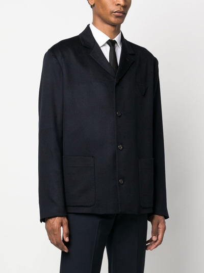 Prada Single-breasted Blazer In Blau
