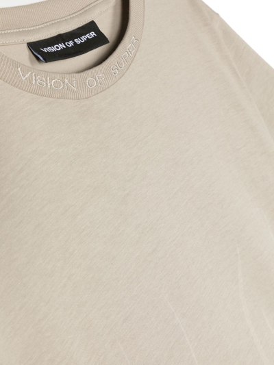 Vision Of Super Flame-print Cotton T-shirt In Grau