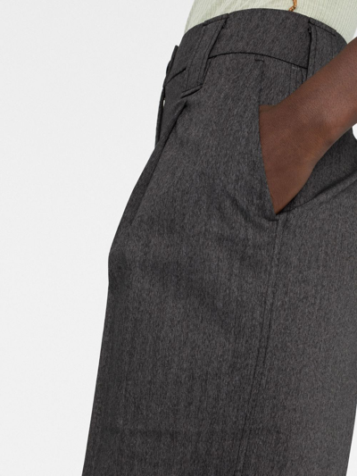 Ganni Wide-leg Tailored Trousers In Grau