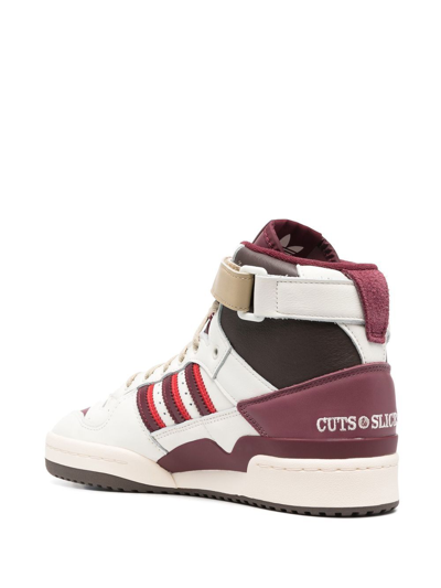 Shop Adidas Originals X Cuts & Slices Forum Hi Sneakers In Weiss