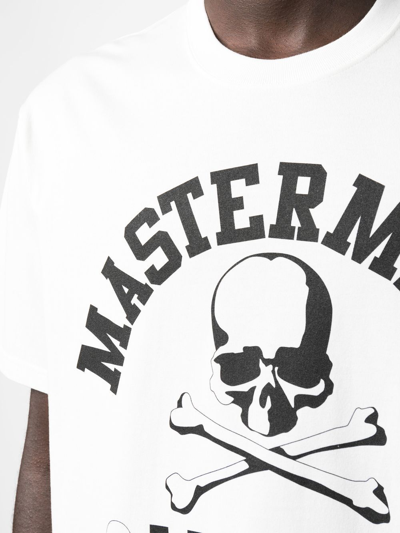 Shop Mastermind Japan Logo-print T-shirt In Weiss