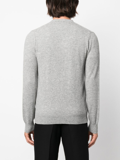 Comme Des Garçons Play Comme Des Garcons Play Logo Patch Cardigan In Grau