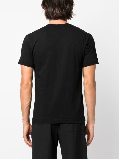 Shop Comme Des Garçons Play Logo-patch Cotton T-shirt In Schwarz