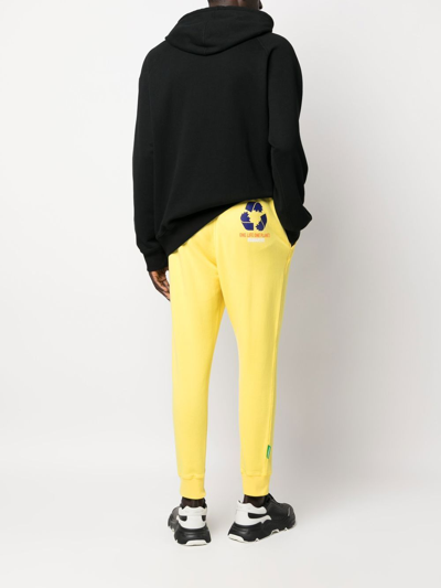 Dsquared2 Jersey-knit Track Pants In Gelb