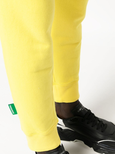Dsquared2 Jersey-knit Track Pants In Gelb