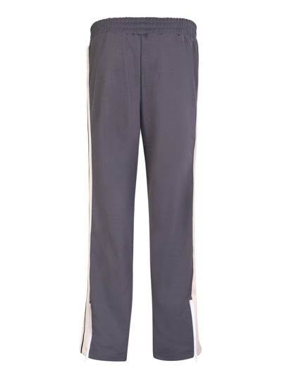 Shop Palm Angels Track Pants With Logo And Striped Detail By  In Grey