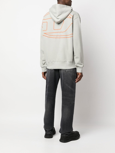 Diesel Gray Macs Hood Megoval Hoodie In Grey