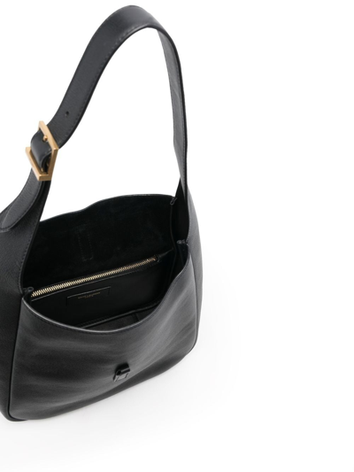 Saint Laurent Black Le 5 7 Leather Shoulder Bag In Black
