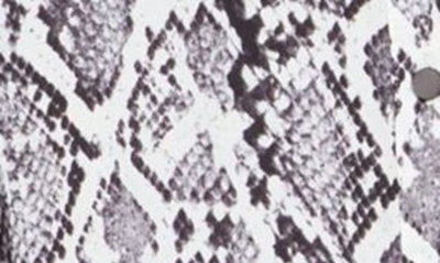 Shop Donna Karan Snakeskin Print Tie Hem Blouse In Python Grey