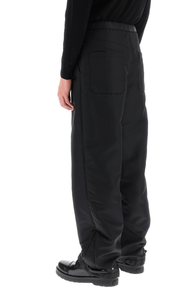 Shop Valentino Nylon Cargo Pants With Roman Stud Detail In Black