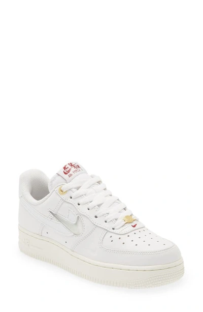 Shop Nike Air Force 1 '07 Prm Sneaker In White/ White/ Sail/ Team Red