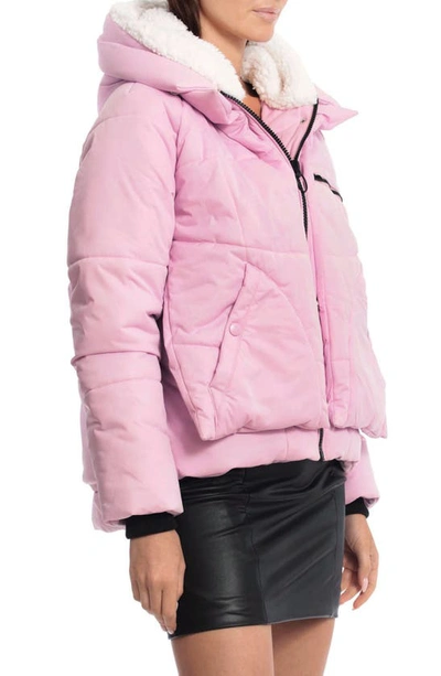 Shop Avec Les Filles Thermalpuff™ Hooded Utility Puffer Jacket In Peony