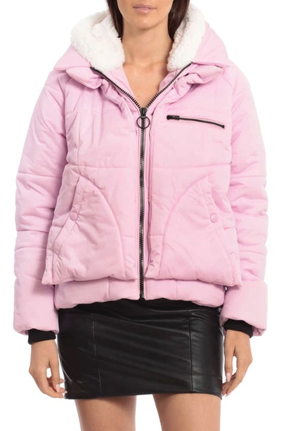 Shop Avec Les Filles Thermalpuff™ Hooded Utility Puffer Jacket In Peony