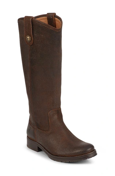 Shop Frye Melissa Double Sole Knee High Boot In Brown River Leather