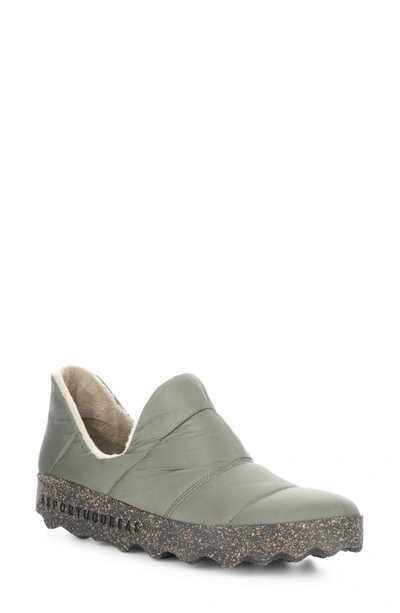Shop Asportuguesas By Fly London Crus Faux Fur Lined Slip-on Sneaker In Taupe Recycled Polyester