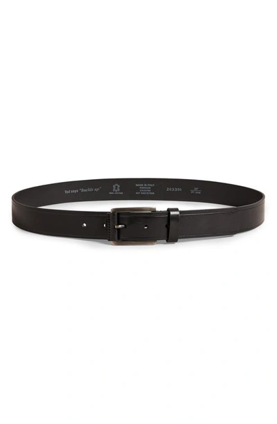 Shop Ted Baker Linded Embossed Leather Belt In Black