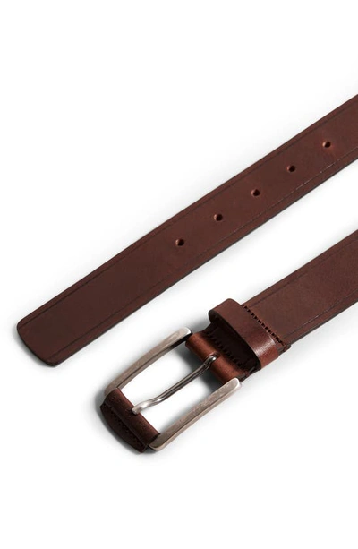 Shop Ted Baker Linded Embossed Leather Belt In Brown