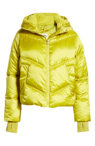 Shop Ugg Ronney Water Resistant Crop Puffer Jacket In Relish