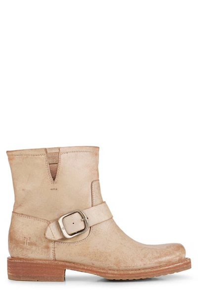 Frye Veronica Moto Boot In White - Toga Leather