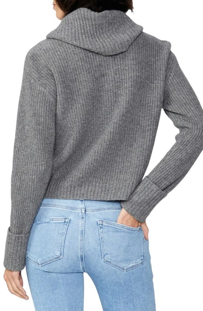 Shop Paige Evonne Cowl Neck Cashmere Sweater In Heather Grey
