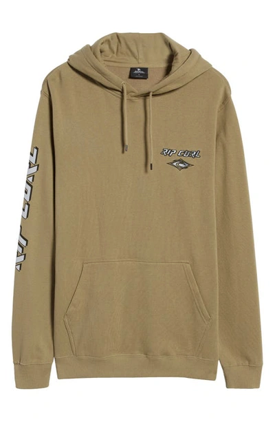 Shop Rip Curl Fade Out Logo Hoodie In Washed Moss