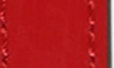 Kate Spade Shoestring Bow Leather Belt In Engine Red