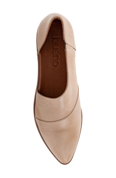 Shop Bueno Blake Half D'orsay Leather Flat In Taupe