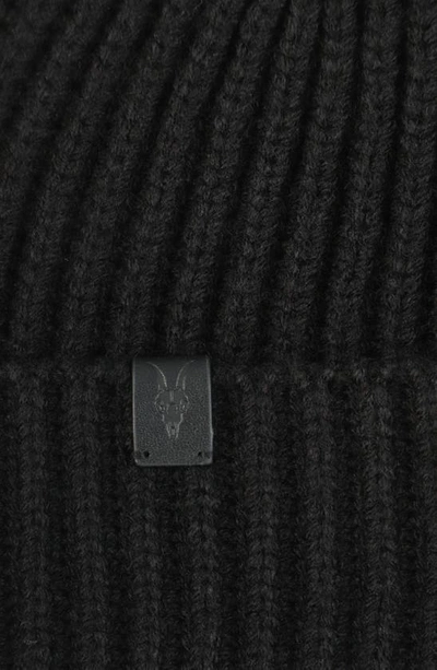 Shop Allsaints Rib Knit Beanie In Black