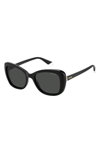 POLAROID 53MM POLARIZED CAT EYE SUNGLASSES 