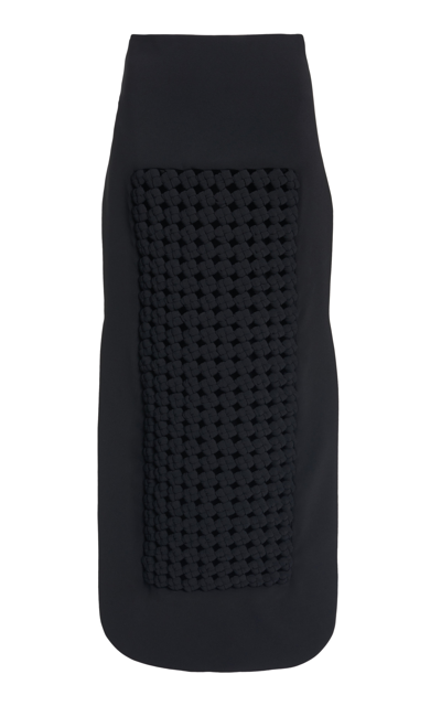 Shop A.w.a.k.e. Woven Insert Maxi Skirt In Black