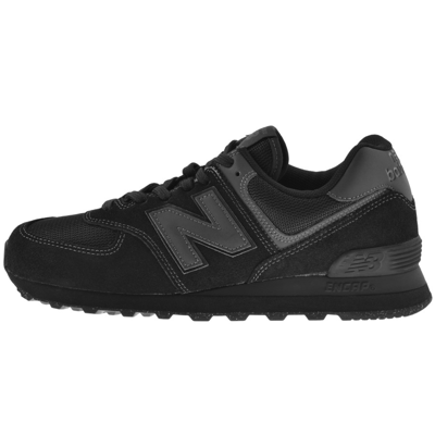 Shop New Balance 574 Trainers Black