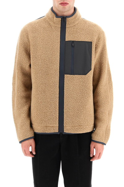 Shop Ermenegildo Zegna Zegna #usetheexisting Teddy Zippered Jacket In Beige