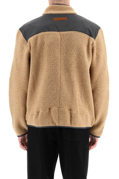 Shop Ermenegildo Zegna Zegna #usetheexisting Teddy Zippered Jacket In Beige