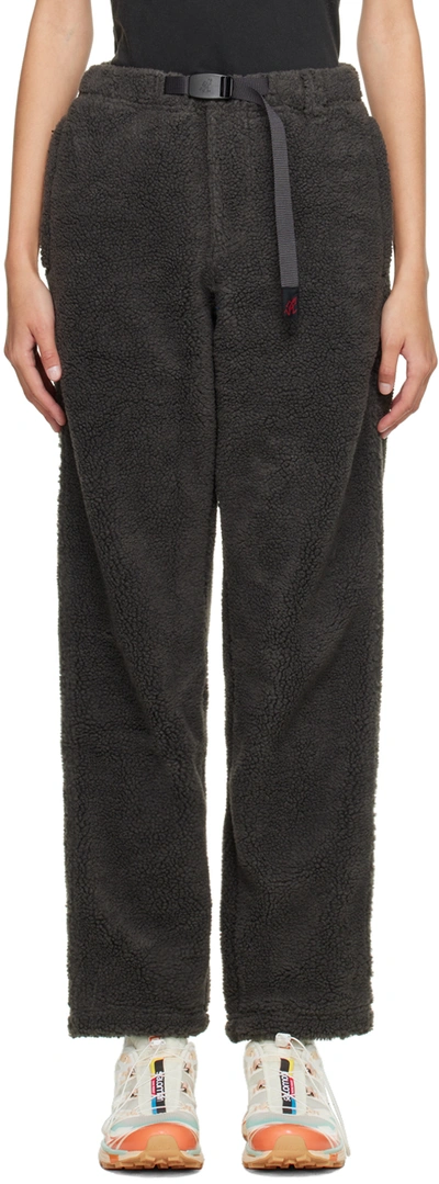 Shop Gramicci Gray Cinch Belt Pants In Charcoal
