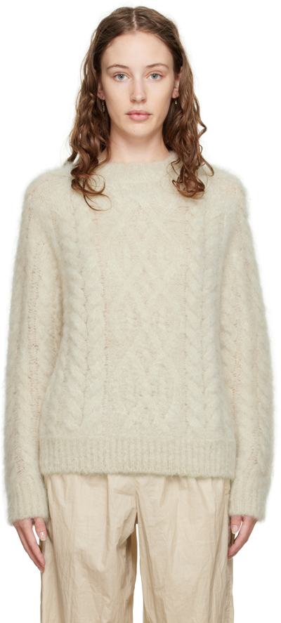 Shop Isabel Marant Off-white Thomas Sweater In 90be Beige