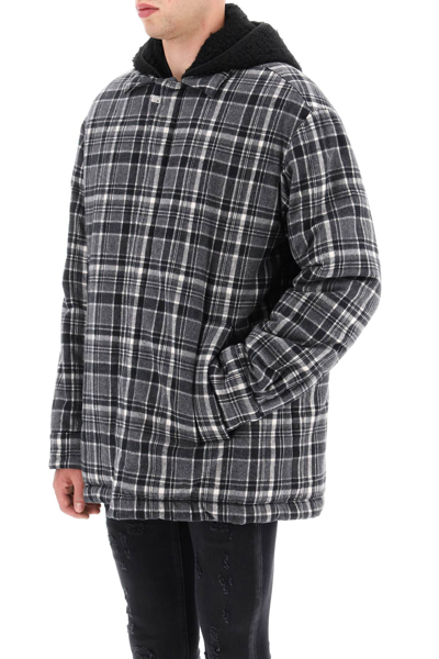 Shop Alyx 1017  9sm Checkered-flannel Padded Jacket In Multicolor