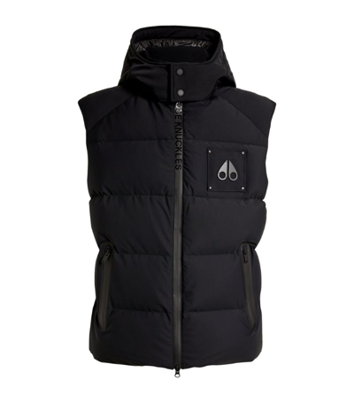 Shop Moose Knuckles Riverside Puffer Gilet In Black