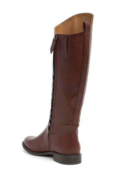 Shop Nordstrom Rack Meadow Tall Riding Boot In Brown Chocolate