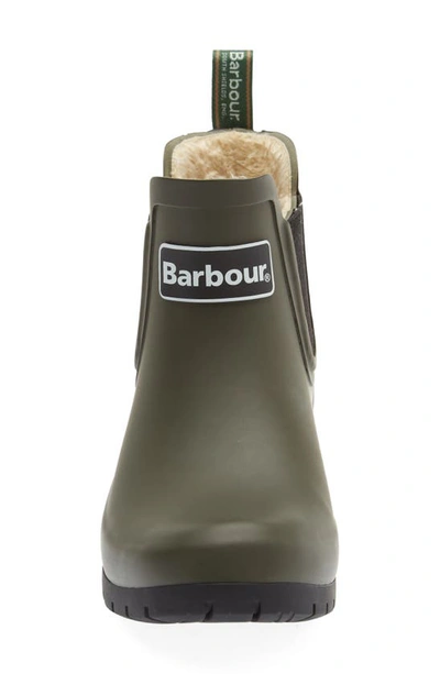 Shop Barbour Speyside Waterproof Chelsea Rain Boot In Olive