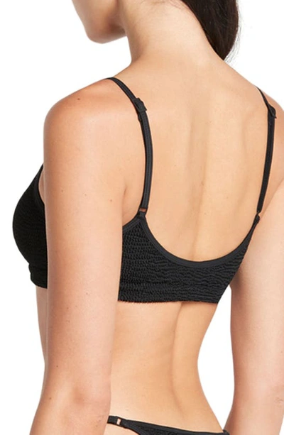 Bound By Bond-eye Strap Saint Bikini Top In Black