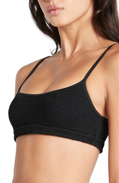 Bound By Bond-eye Strap Saint Bikini Top In Black