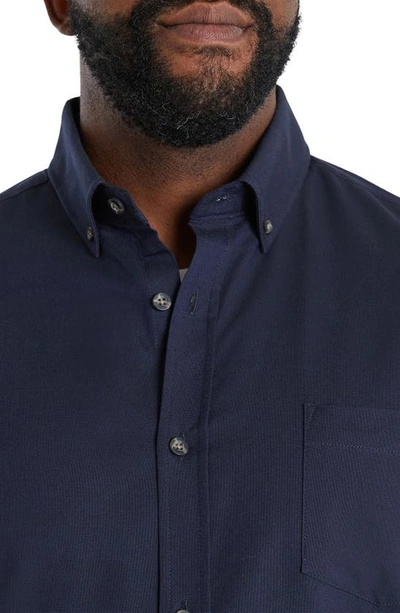 Shop Johnny Bigg Regular Fit Oxford Cotton Button-down Shirt In Navy