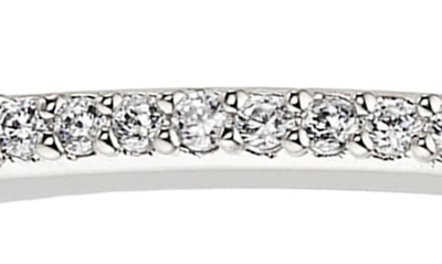 Shop Nadri Pave The Way Set Of 4 Cubic Zirconia Stacking Rings In Rhodium