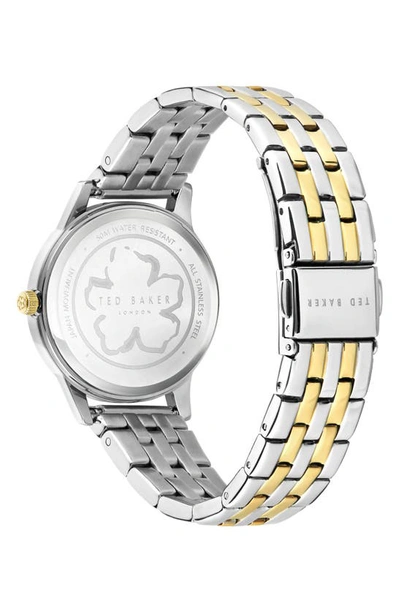 Shop Ted Baker Fitzrovia Bumble Bee Bracelet Watch, 34mm In Silver/ Silver/ Two Tone