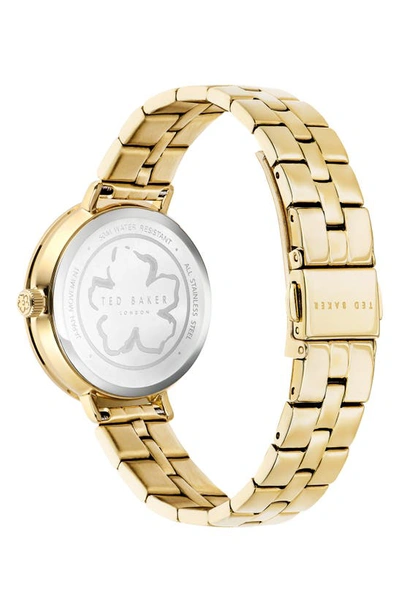 Shop Ted Baker Ammy Magnolia Bracelet Watch, 34mm In Gold/ Cream/ Gold